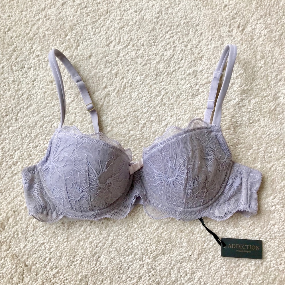 NWT Addiction Nouvelle Lingerie Lavender Bra 34B